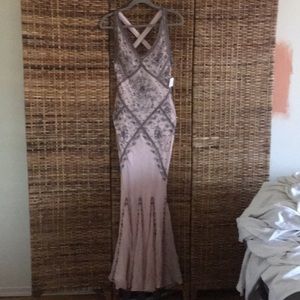 Light Pink, beaded formal dress